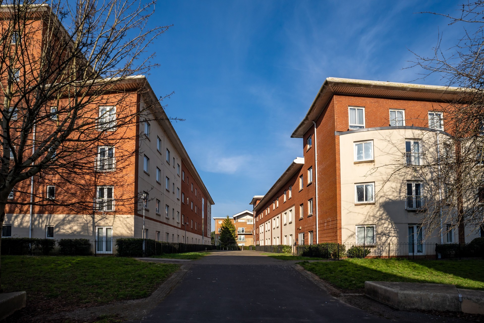 Modern housing in Cardiff city centre